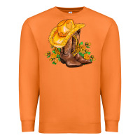 Carrot yellow  cowgirl and roses Premium Sweatshirt - AdoDesignShop