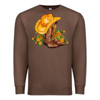 Chestnut yellow  cowgirl and roses Premium Sweatshirt - AdoDesignShop