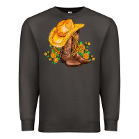 Smoke yellow  cowgirl and roses Premium Sweatshirt - AdoDesignShop