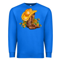 True Royal yellow  cowgirl and roses Premium Sweatshirt - AdoDesignShop