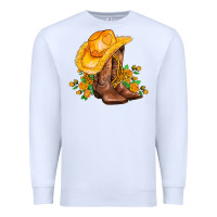 White yellow  cowgirl and roses Premium Sweatshirt - AdoDesignShop
