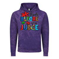 Cloud Purple think before you judge Vintage Hoodie - OliviaCreatesArt