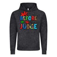 Vintage Black think before you judge Vintage Hoodie - OliviaCreatesArt