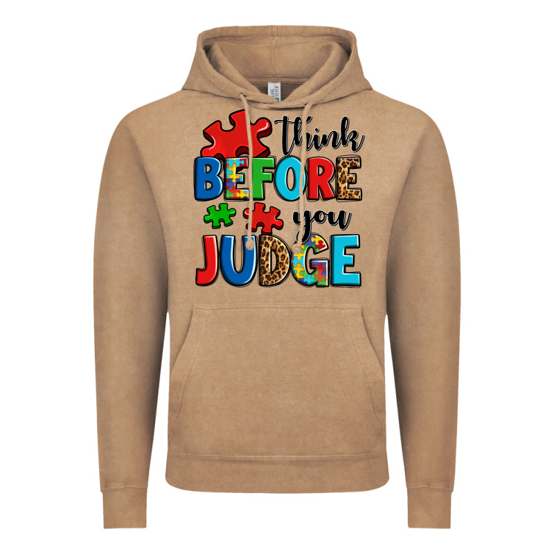 Think Before You Judge Vintage Hoodie by OliviaCreatesArt | Teevron