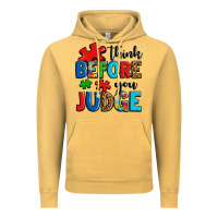 Vintage Mustard think before you judge Vintage Hoodie - OliviaCreatesArt