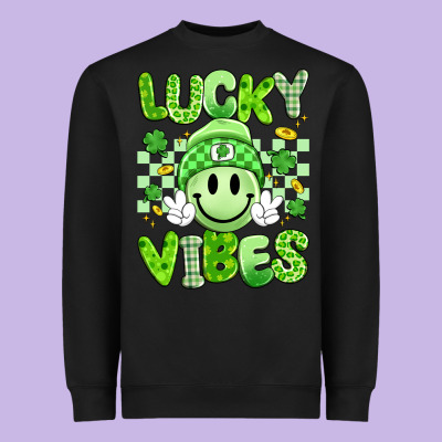 Lucky Vibes Heavyweight Sweatshirt Designed By Artiststas