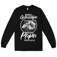 Black being grandpa is an honor being papa is priceless, gift dad Long Sleeve Tee - longCreatives