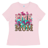 Bubblegum Pink The pink is for my Mom Cancer Awareness Ladies Tee - HowdyJamesFarm