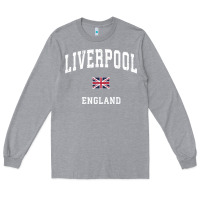 Heather Grey Liverpool England Vintage Athletic Sports Design Long Sleeve Tee - longCreatives