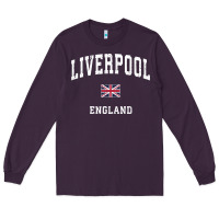 Plum Liverpool England Vintage Athletic Sports Design Long Sleeve Tee - longCreatives