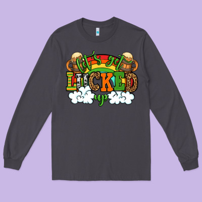 Let's Get Lucked Up St. Patrick's Day Long Sleeve Tee Designed By Oliviacreatesart
