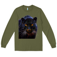 Army Green Black Panther, Big Cat T Long Sleeve Tee - longCreatives