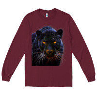 Burgundy Black Panther, Big Cat T Long Sleeve Tee - longCreatives