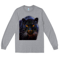 Heather Grey Black Panther, Big Cat T Long Sleeve Tee - longCreatives