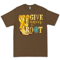 Cacao Give Cancer the boot Childhood Cancer Premium Tee - NancyCooperArtShop