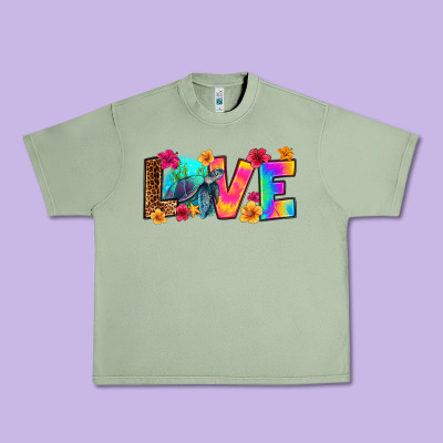 Turtle Love Urban Heavy Tee Designed By Ranaportraitstore