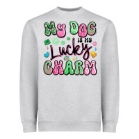 Heather Grey my dog is my lucky charm Heavyweight Sweatshirt - Artiststas