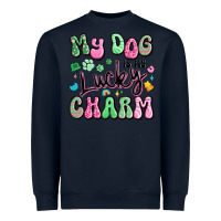 Navy my dog is my lucky charm Heavyweight Sweatshirt - Artiststas