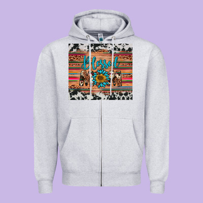 Blessed Mom Zipper Hoodie Designed By Artiststas