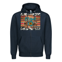 Navy blessed mom Zipper Hoodie - Artiststas