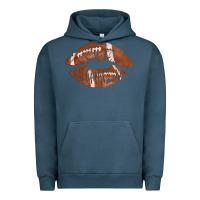 Pigment Midnight Navy football lips Urban Hoodie - AdoDesignShop