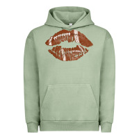 Pigment Oil Green football lips Urban Hoodie - AdoDesignShop
