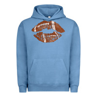 Pigment Pebble Blue football lips Urban Hoodie - AdoDesignShop