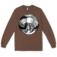 Chestnut M.C. Escher Spherical Self Portrait Long Sleeve Tee - longCreatives