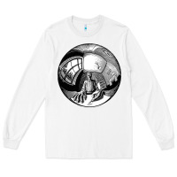 White M.C. Escher Spherical Self Portrait Long Sleeve Tee - longCreatives