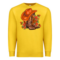 Lemon orange  cowgirl  and roses Premium Sweatshirt - AdoDesignShop