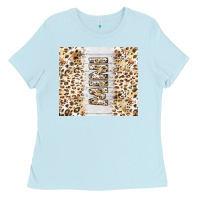 Baby Blue mother's day mini leopard tumbler tbs Ladies Tee - TumblerDesignByShophia