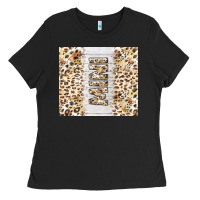 Black mother's day mini leopard tumbler tbs Ladies Tee - TumblerDesignByShophia