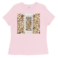 Bubblegum Pink mother's day mini leopard tumbler tbs Ladies Tee - TumblerDesignByShophia
