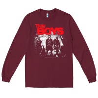 Burgundy The Boys Graffiti Group Photo Long Sleeve Tee - longCreatives