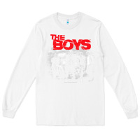 White The Boys Graffiti Group Photo Long Sleeve Tee - longCreatives