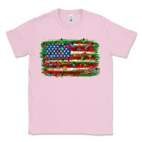 Bubblegum Pink Christmas American flag 4th of july Classic Tee - HowdyJamesFarm