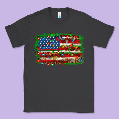 Christmas American Flag 4th Of July Classic Tee Designed By Howdyjamesfarm