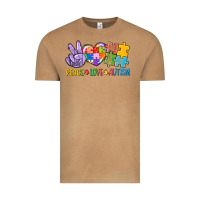 Vintage Camel Peace love Autism Vintage Tee - CowGirlArtShop