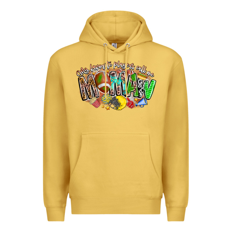 My Favorite Players Call Me Mawmaw Premium Hoodie by CowhideDigitalArt | Teevron
