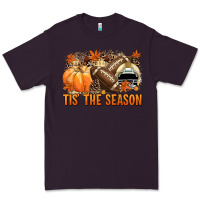Plum Tis' the season Football and light yellow helmet Premium Tee - NancyCooperArtShop