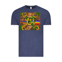 Vintage Denim st patricks day horseshoe shamrock rainbow gold Vintage Tee - RanaPortraitStore