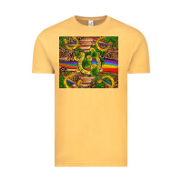 Vintage Mustard st patricks day horseshoe shamrock rainbow gold Vintage Tee - RanaPortraitStore
