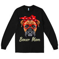 Black Boxer Mom Dogs  Mothers Day Dog Lovers Gifts For Women Long Sleeve Tee - longCreatives