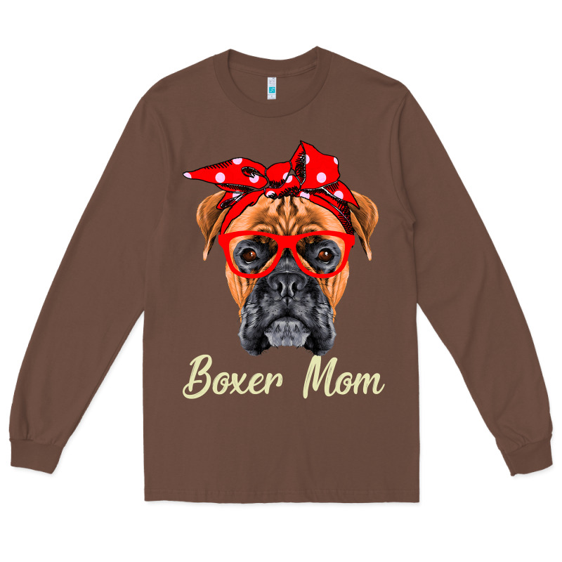 Boxer Mom Dogs  Mothers Day Dog Lovers Gifts For Women Long Sleeve Tee by longCreatives | Teevron