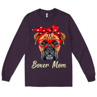 Plum Boxer Mom Dogs  Mothers Day Dog Lovers Gifts For Women Long Sleeve Tee - longCreatives