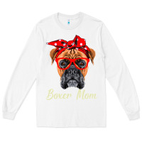 White Boxer Mom Dogs  Mothers Day Dog Lovers Gifts For Women Long Sleeve Tee - longCreatives