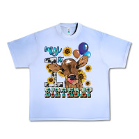 Grape Ice My first Birthday baby cow sunflower Urban Heavy Tee - HowdyJamesFarm