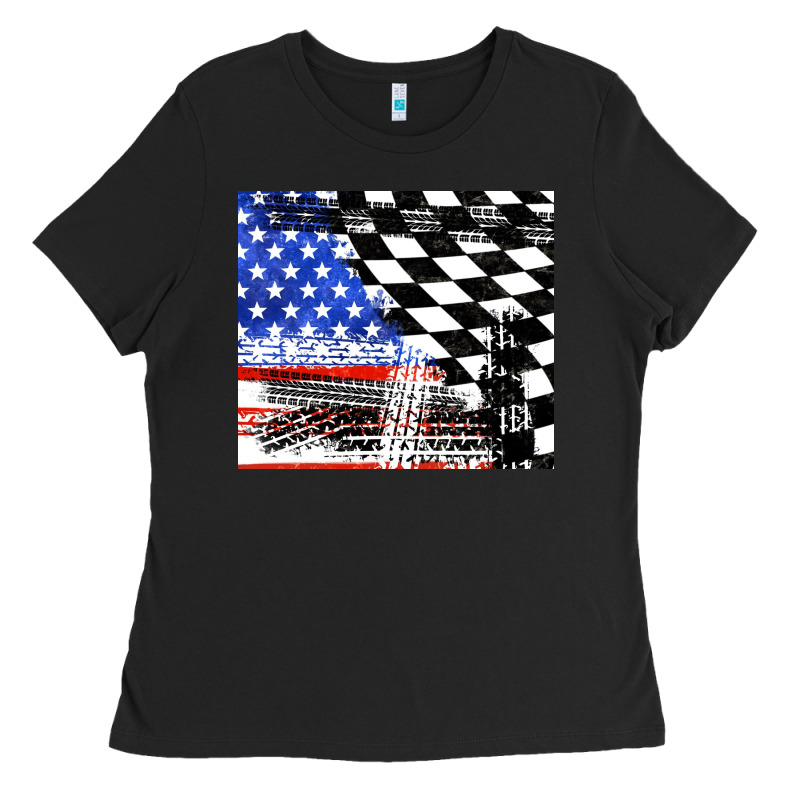 Racing Checkered Flag Tumbler Tbs Ladies Tee by TumblerDesignByShophia | Teevron