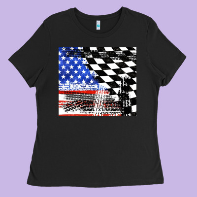 Racing Checkered Flag Tumbler Tbs Ladies Tee Designed By Tumblerdesignbyshophia