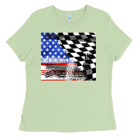 Matcha racing checkered flag tumbler tbs Ladies Tee - TumblerDesignByShophia